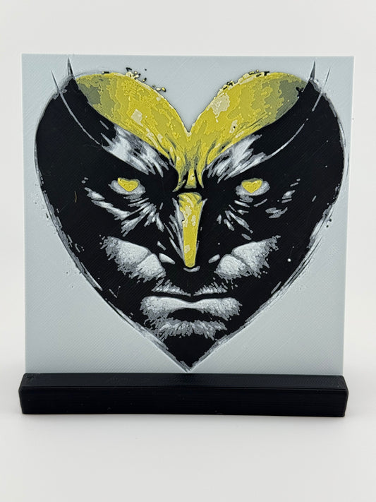 Wolverine Heart HueForge Print